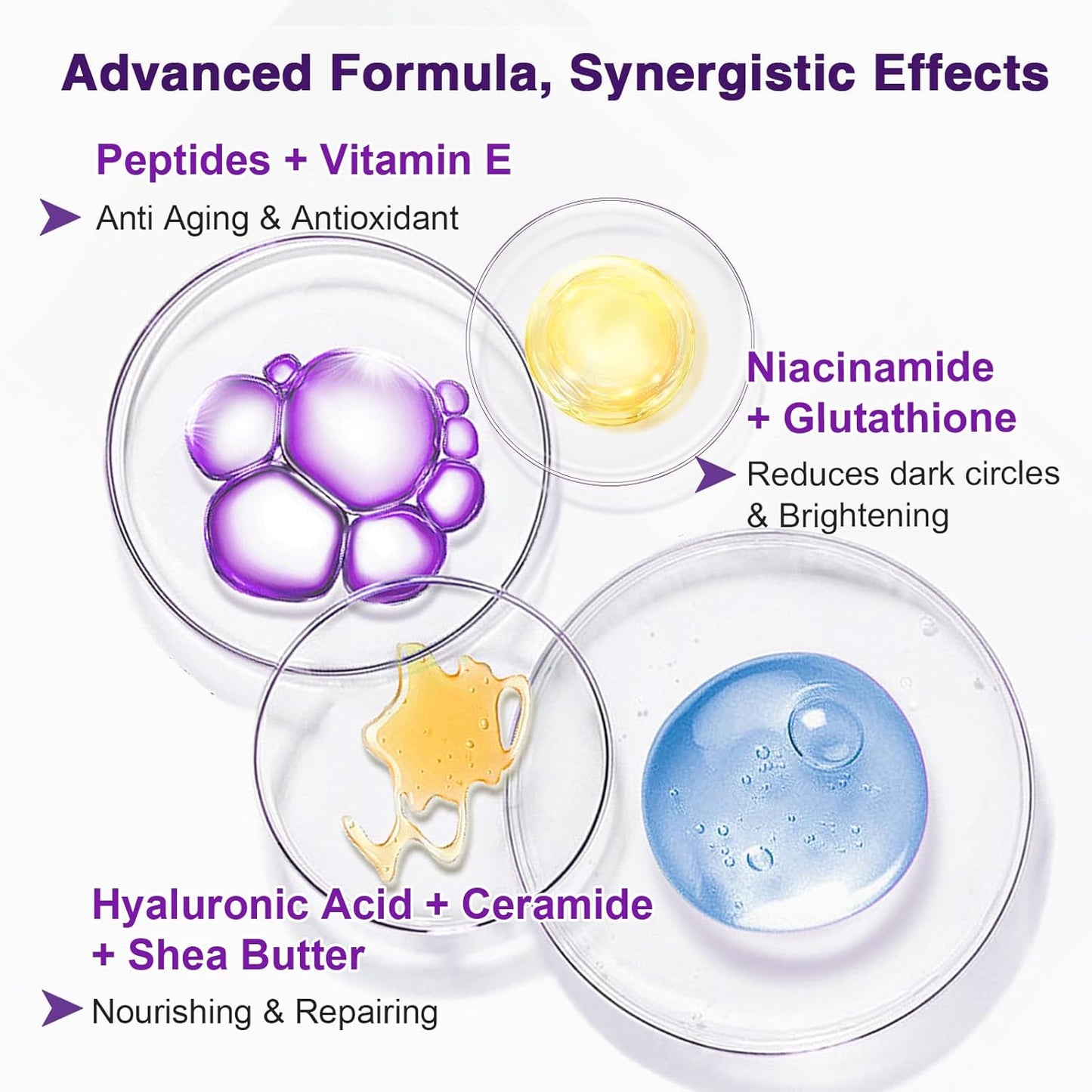 BéLIFACE Eye Cream Anti Aging for Wrinkles with Peptide & Hyaluronic Acid for Fine Lines