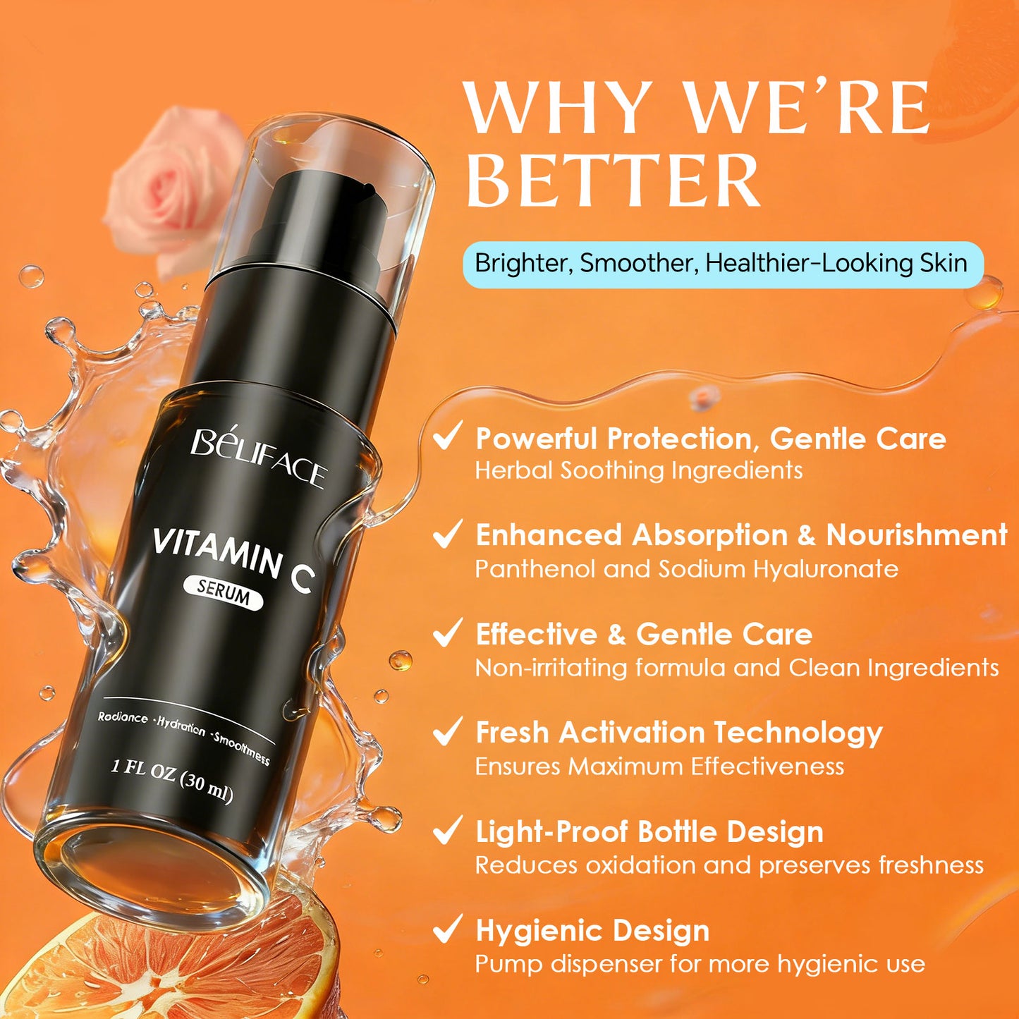 Béliface C E Ferulic Serum – Brightening & Anti-Aging Vitamin C for Face (1 fl oz)