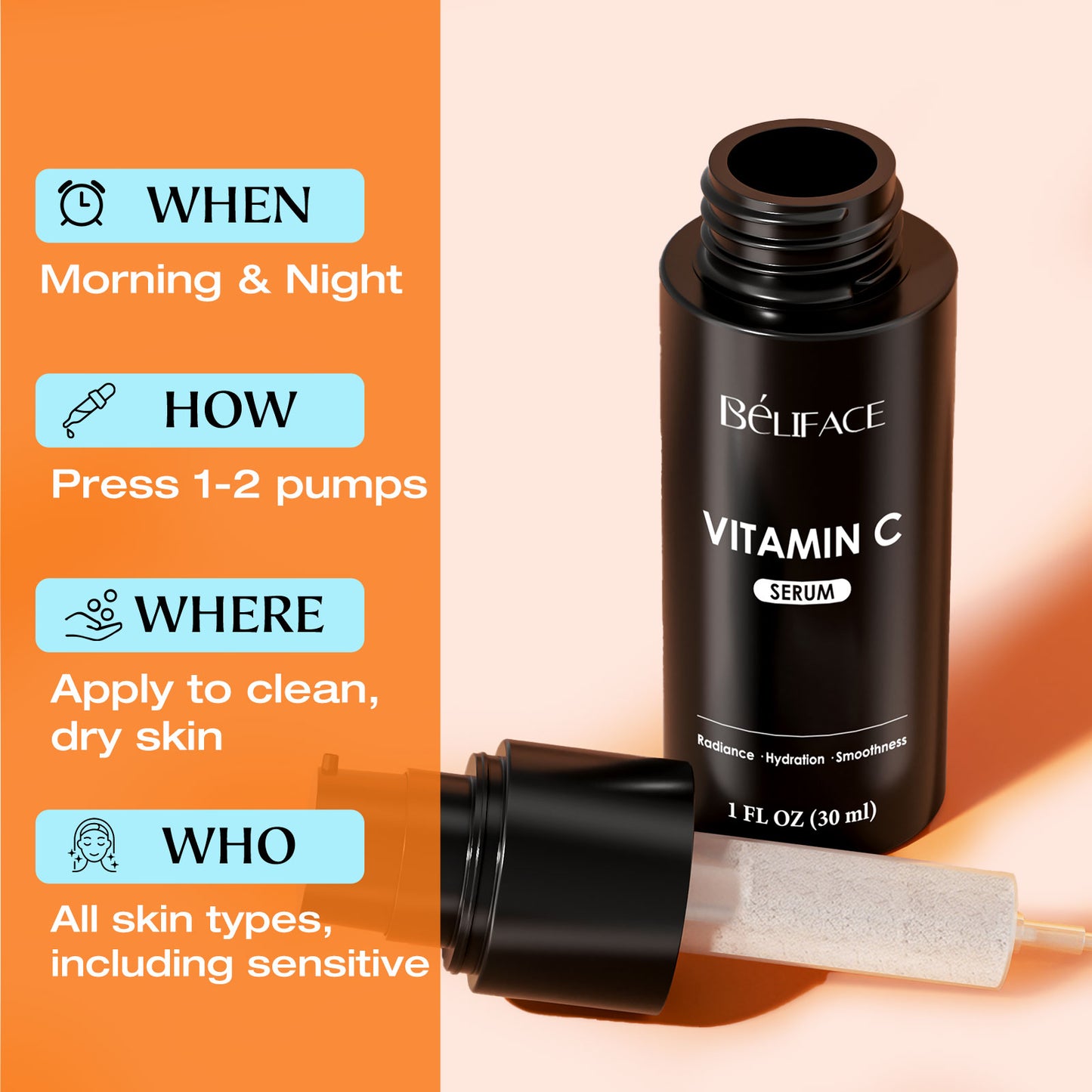 Béliface C E Ferulic Serum – Brightening & Anti-Aging Vitamin C for Face (1 fl oz)