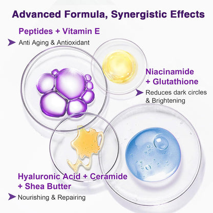 BéLIFACE Eye Cream Anti Aging for Wrinkles with Peptide & Hyaluronic Acid for Fine Lines