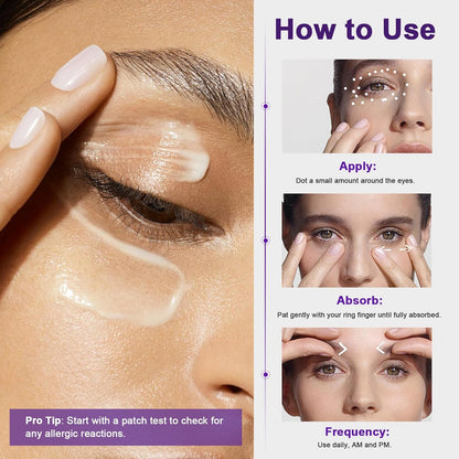 BéLIFACE Eye Cream Anti Aging for Wrinkles with Peptide & Hyaluronic Acid for Fine Lines